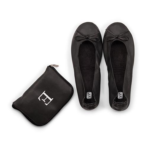 Foldable Flats Pocket Shoes - Black Medium (Pack of 1)-Personalized Gifts for Women-JadeMoghul Inc.