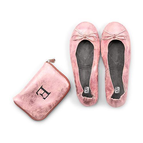 Foldable Flats Pocket Shoes - Pink Medium (Pack of 1)-Personalized Gifts for Women-JadeMoghul Inc.