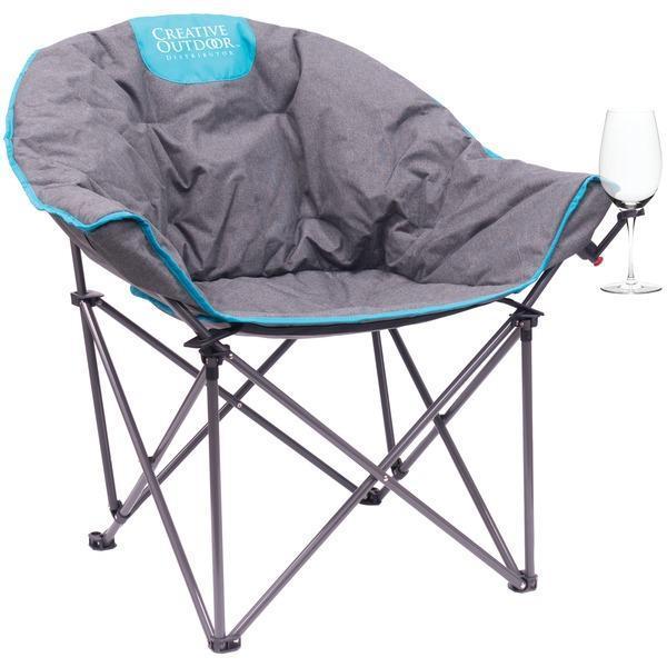 Folding Wine Bucket Chair (Gray/Teal)-Camping, Hunting & Accessories-JadeMoghul Inc.
