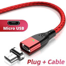 FONKEN Magnetic Cable Type C Magnetic Charge Cable Micro USB Magnet Charger Cable For Xiaomi Samsung Iphone Mobile Phone Cables AExp