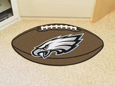 Football Mat Round Rug in Living Room NFL Philadelphia Eagles Football Ball Rug 20.5"x32.5" FANMATS
