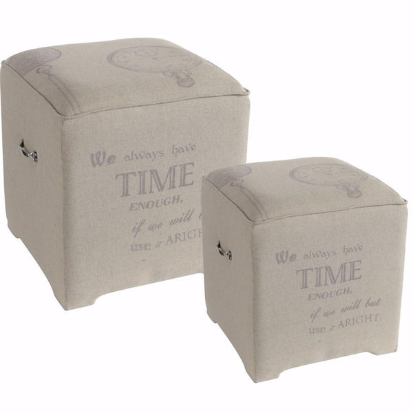 Suavely Trimmed Montague Time Cubes,  Set of 2