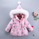 For Baby girl autumn winter clothing cotton jacket outerwear infant baby girl outfits clothes casual sports hooded jackets coats-pink-9M-JadeMoghul Inc.