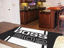 5x8 Rug FORD Sports Boss 302 5'x8' Plush Rug Black
