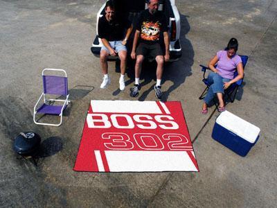 BBQ Mat FORD Sports  Boss 302 Tailgater Rug 5'x6' Red