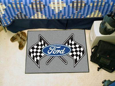 Area Rugs FORD Sports  Ford Flags Starter Rug 19"x30" Gray