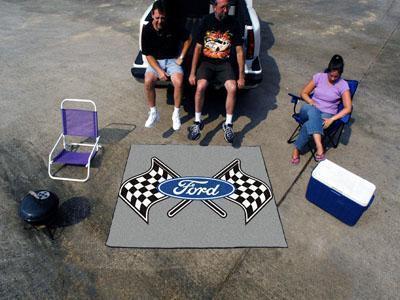 Grill Mat FORD Sports  Ford Flags Tailgater Rug 5'x6' Gray