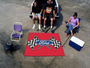 Grill Mat FORD Sports Ford Flags Tailgater Rug 5'x6' Red