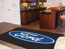 5x8 Rug FORD Sports Ford Oval 5'x8' Plush Rug Black