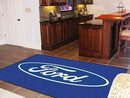 5x8 Rug FORD Sports Ford Oval 5'x8' Plush Rug Blue