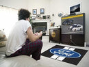 4x6 Rug FORD Sports Ford Oval with Stripes 4'x6' Plush Rug Black