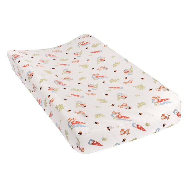 Forest Gnomes Deluxe Flannel Changing Pad Cover-WHIM-B-JadeMoghul Inc.