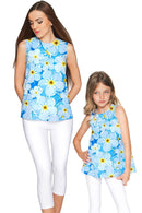 Forget-Me-Not Emily Sleeveless Dressy Top - Mommy & Me-Forget-Me-Not-18M/2-Blue-JadeMoghul Inc.