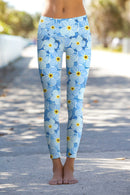 Forget-Me-Not Lucy Blue Floral Print Eco Leggings - Women-Forget-Me-Not-XS-Blue-JadeMoghul Inc.