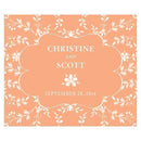 Forget Me Not Rectangular Label Ruby (Pack of 1)-Wedding Favor Stationery-Peach-JadeMoghul Inc.