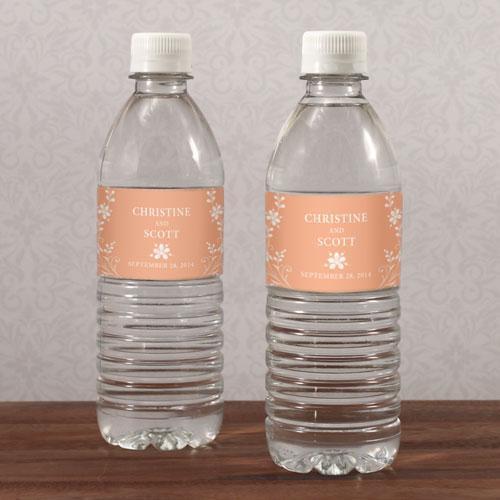Forget Me Not Water Bottle Label Ruby (Pack of 1)-Wedding Ceremony Stationery-Periwinkle-JadeMoghul Inc.