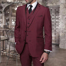 Formal Men Suit - Slim Fit Designer Suit with Vest - 3Pcs-Black-XS-JadeMoghul Inc.