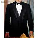 Formal Men Suit - Slim Fit Designer Suit with Vest - 3Pcs-Black-XS-JadeMoghul Inc.