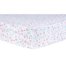 Fox and Flowers Fitted Crib Sheet-WILD4-JadeMoghul Inc.