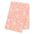 Fox and Flowers Jumbo Deluxe Flannel Swaddle Blanket-WHIM-G-JadeMoghul Inc.