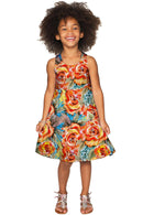 Fox Sanibel Empire Waist Mother and Daughter Dress-Fox-18M/2-Orange/Green-JadeMoghul Inc.