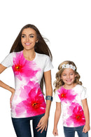 Fragrance Zoe Designer Floral T-Shirt - Mommy & Me-Fragrance-18M/2-White/Pink-JadeMoghul Inc.