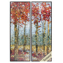 Frames Acrylic Picture Frames - 12" X 36" Brown Frame Crimson Woods (Set of 2) HomeRoots