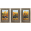 Frames Big Picture Frames - 23" X 36" Champagne Gold Color Frame Violet Landscape (Set of 3) HomeRoots