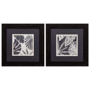 Frames Black Picture Frames - 12" X 12" Distressed Black Frame Tribal Palms (Set of 2) HomeRoots