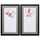 Frames Black Picture Frames - 18" X 30" Distressed Black Frame Sketchy Floral (Set of 2) HomeRoots