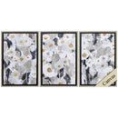 Frames Canvas Frames - 15" X 22" Silver Frame Velvety Florals (Set of 3) HomeRoots
