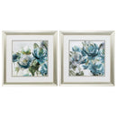 Frames Collage Picture Frames - 19" X 19" Aged Silver Frame Secret Garden (Set of 2) HomeRoots