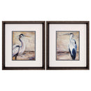 Frames Digital Picture Frame - 15" X 17" Brushed Silver Frame Shore Birds (Set of 2) HomeRoots
