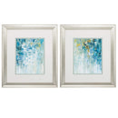Frames Digital Picture Frame - 16" X 18" Brushed Silver Frame Blue (Set of 2) HomeRoots