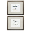 Frames DIY Picture Frame 17" X 15" Brushed Silver Frame Morris Sandpipers (Set of 2) 5531 HomeRoots