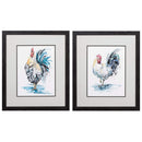 Frames Hanging Picture Frames - 21" X 25" Distressed Black Frame Rooster Splash (Set of 2) HomeRoots