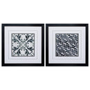 Frames Hanging Picture Frames 23" X 23" Black Frame Neutral Tile Collect (Set of 2) 5606 HomeRoots