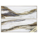 Frames Painting Picture Frames - 36" X 13" Champagne Color Frame Canyon (Set of 2) HomeRoots