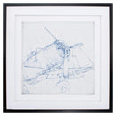 Frames Picture Frame Ideas - 30" X 30" Dark Wood Toned Frame Airplane Sketch I HomeRoots