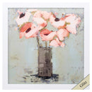 Frames Rustic Picture Frames - 23" X 23" White Frame Pale Rustic Bouquet II HomeRoots
