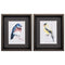 Frames Silver Picture Frames 10" X 12" Brushed Silver Frame Bird On Branch (Set of 2) 5115 HomeRoots