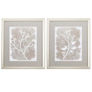 Frames Vintage Picture Frames - 18" X 21" Champagne Gold Color Frame Neutral Branch (Set of 2) HomeRoots