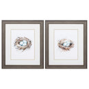 Frames Vintage Picture Frames 19" X 22" Distressed Wood Toned Frame Bird Life (Set of 2) 5355 HomeRoots