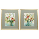 Frames Vintage Picture Frames - 19" X 22" Gold Frame Bouquet Arrangement (Set of 2) HomeRoots