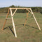 Frames Wood Frame - 87" X 70" X 65" Natural Wood Double Swing A-Frame HomeRoots