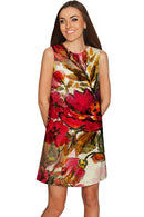 Free Spirit Adele Shift Floral Dress - Mommy & Me-Free Spirit-18M/2-Red/Beige/Green-JadeMoghul Inc.