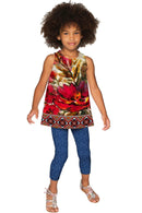 Free Spirit Emily Sleeveless Dressy Top - Mommy & Me-Free Spirit-18M/2-Red/Beige/Green-JadeMoghul Inc.