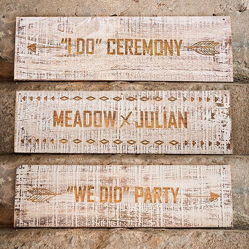 Free Spirit Personalized Wooden Multi-Purpose Sign Boards (Pack of 2)-Wedding Signs-JadeMoghul Inc.