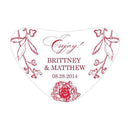 French Whimsy Heart Container Sticker Vintage Pink (Pack of 1)-Wedding Favor Stationery-Peach-JadeMoghul Inc.