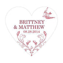 French Whimsy Heart Sticker Vintage Pink (Pack of 1)-Wedding Favor Stationery-Vintage Pink-JadeMoghul Inc.